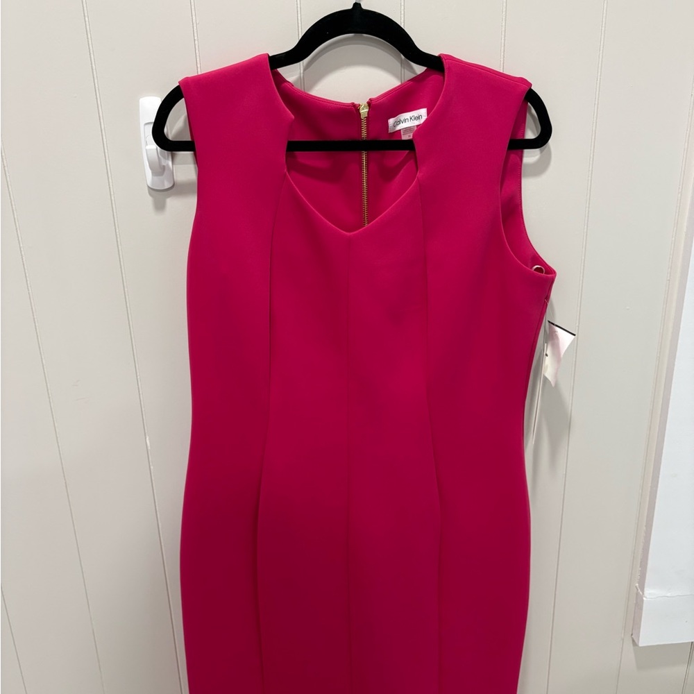 Calvin Klein Fuchsia Midi work Dress